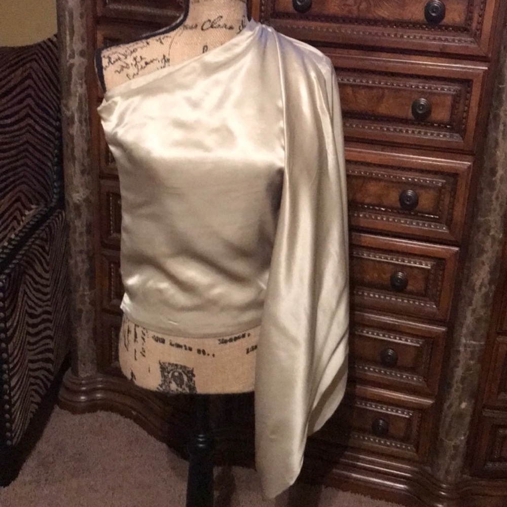 Robert Rodriguez silk one shoulder top
